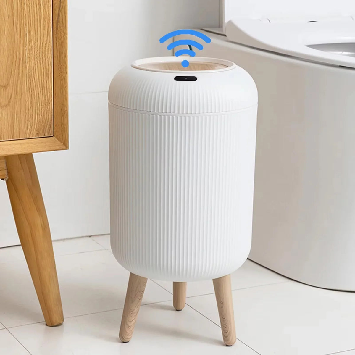 Motion-Sensing Trash Can with Touchless Lid for Kitchen, Bathroom & Office | Thomler