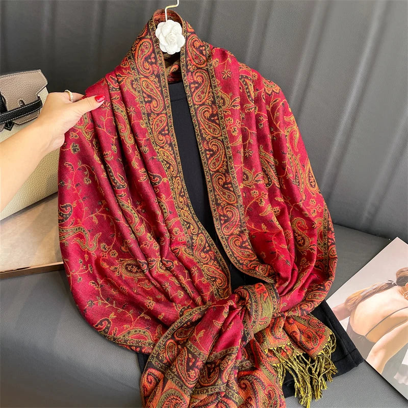 Women's Soft Cashmere-Feel Wrap Shawl – Lightweight Year-Round Fashion Accessory for Everyday Warmth | Thomler