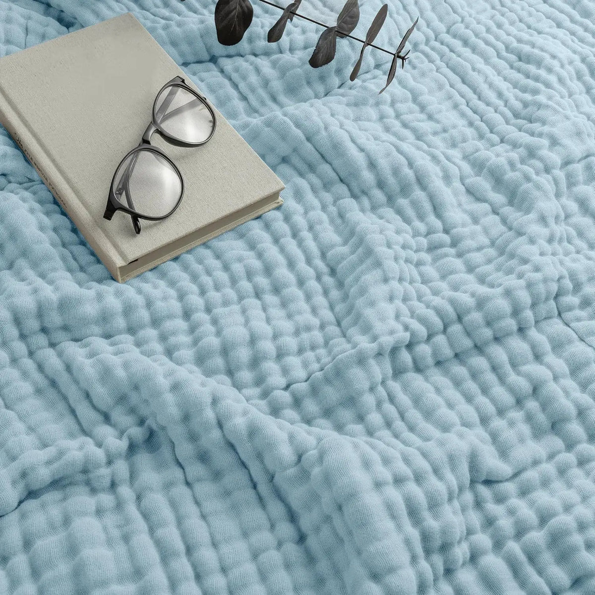 Pure Cotton Gauze Throw Blanket for Couch & Bed – Lightweight Breathable All-Season 100% Muslin Weave | Thomler