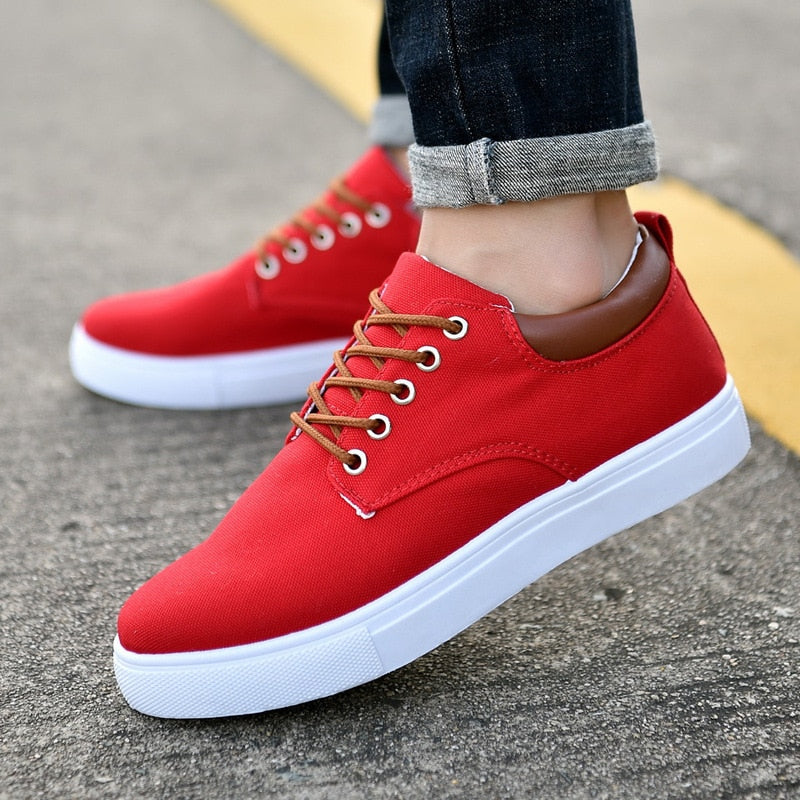 Canvas Sneakers for Men with Platform Sole – Casual Lace-Up Shoes for Work, Weekends & Everyday Wear | Thomler