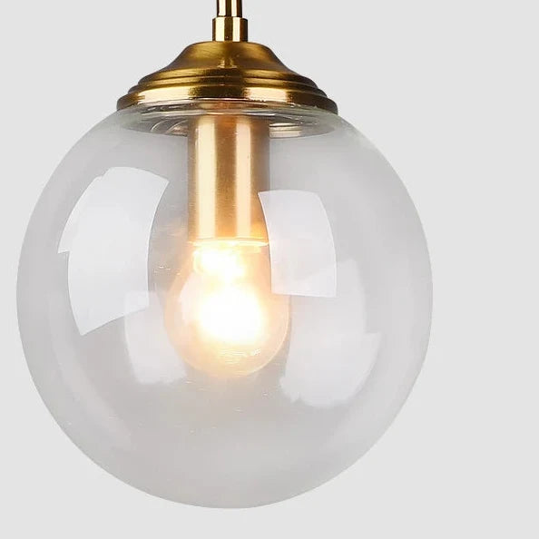 Contemporary Glass & Steel Hanging Light Fixture – Single Bulb Cord Pendant for Bedrooms & Living Spaces | Thomler