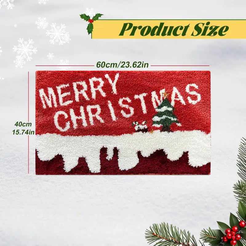 Holiday Door Mat Festive Welcome Rug Non-Slip Entry Decor for Front Porch Indoor Entryway Year-Round Seasonal Celebrations | Thomler