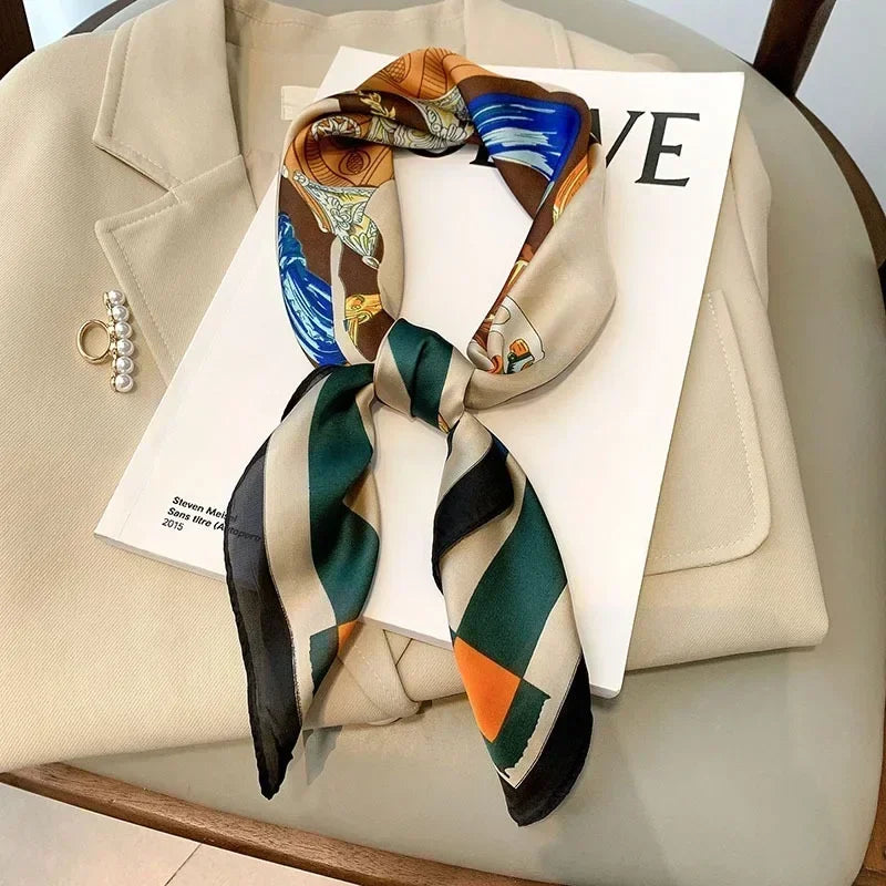 Satin Square Scarf for Women – Multi-Purpose Accessory for Hair, Neck, Bag & Headwrap | Thomler