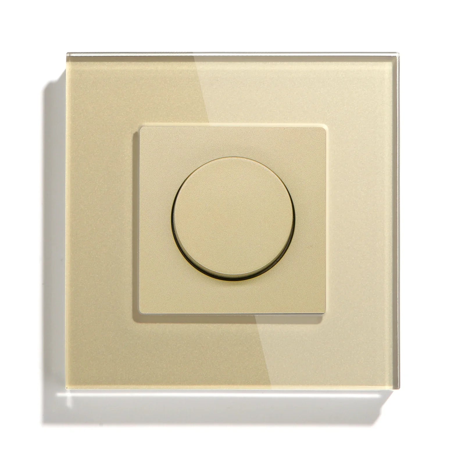 Wall Dimmer Glass Panel 8.6 cm (3.4") Rotary LED Lighting Control Home Living Room Bedroom Light Switch | Thomler