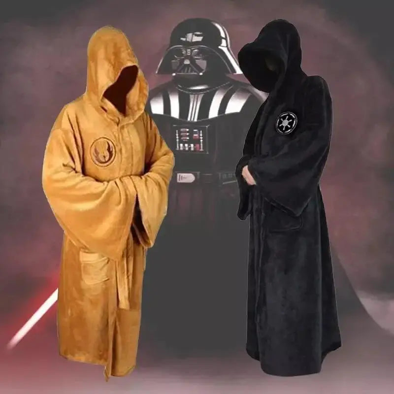 Hooded Fleece Robe for Men – Thick Winter Bathrobe with Hood – Plush Full-Length Loungewear for Cold Nights at Home | Thomler