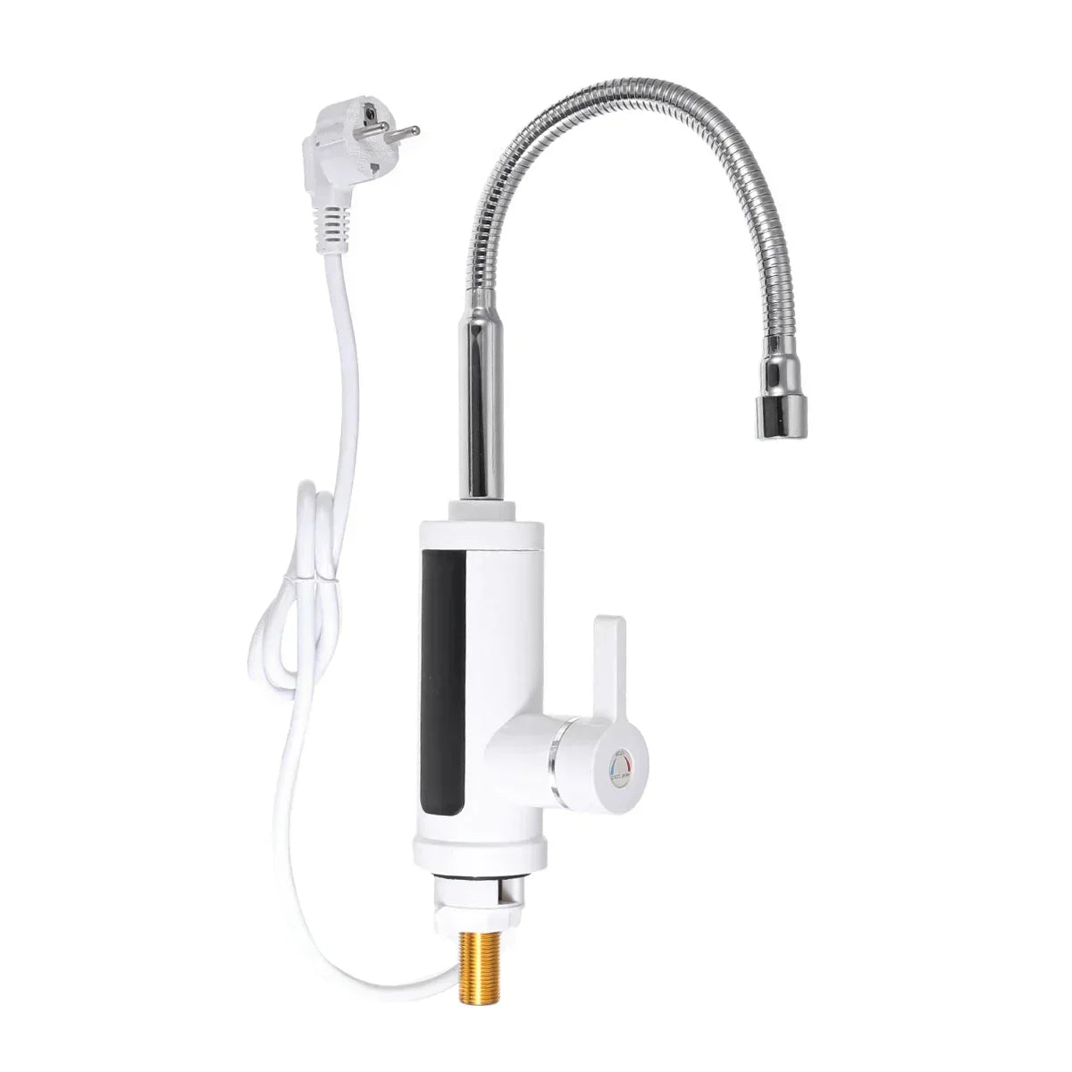 Instant Hot Water Electric Kitchen Faucet 3000W Tankless Tap for Sink 86-140°F Dual-Handle Cold & Heated Water Dispenser Fast Heating Stainl | Thomler