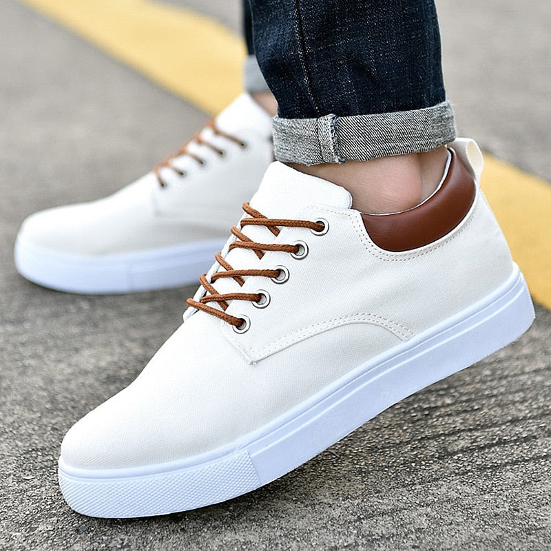 Canvas Sneakers for Men with Platform Sole – Casual Lace-Up Shoes for Work, Weekends & Everyday Wear | Thomler