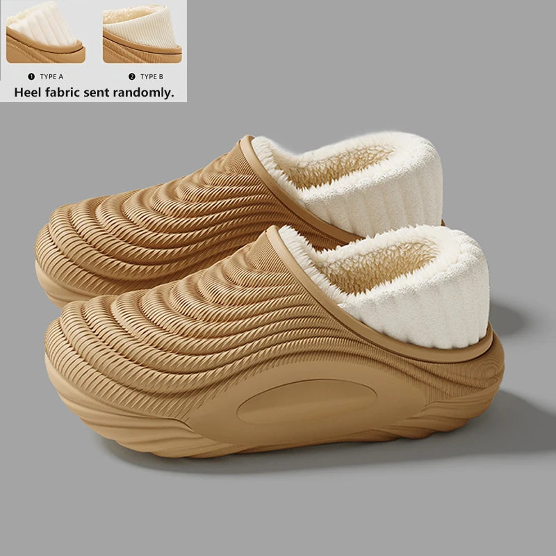 Cozy Fleece-Lined Slippers – Cushioned EVA Sole with Non-Slip Grip for Men & Women | Indoor Winter House Shoes | Thomler