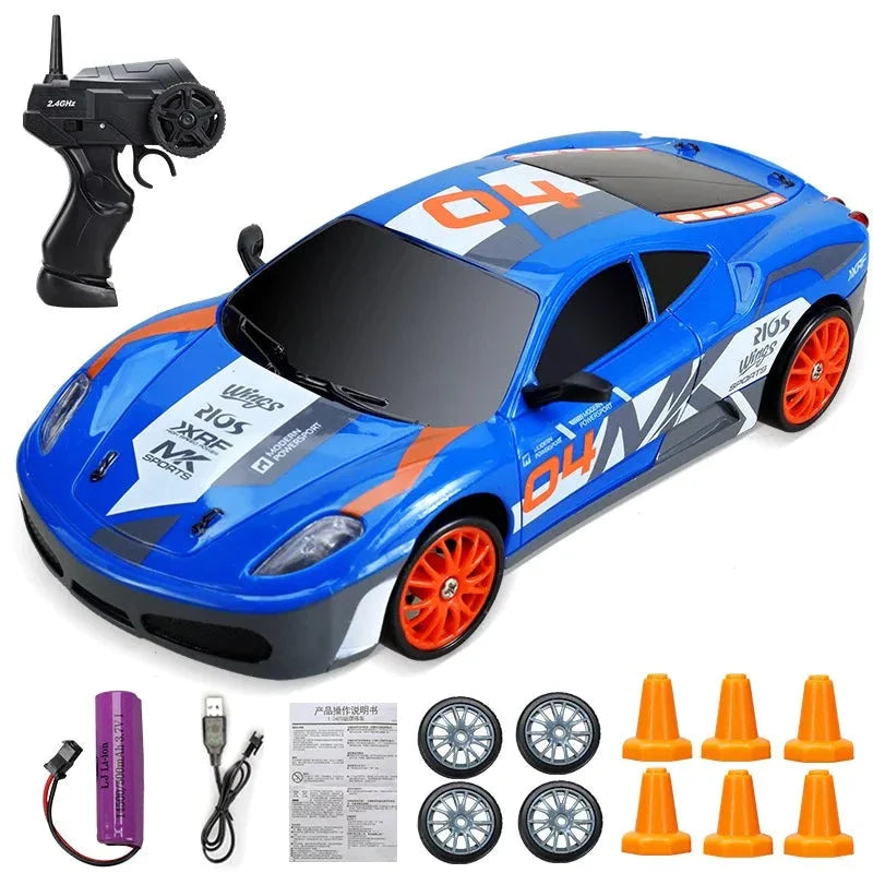 RC Mini Drift Car Remote Control Racing Toy with LED Lights & Rechargeable Battery for Kids & Adults | Thomler