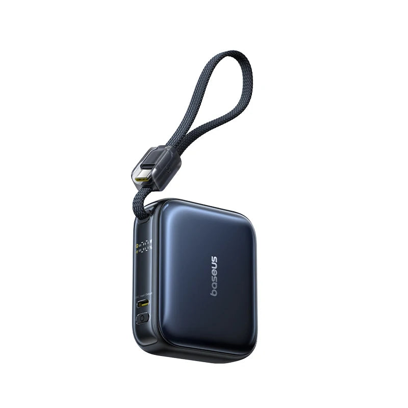 10000mAh Portable Charger 45W Fast Charging Power Bank with Integrated USB-C Cord Digital Display for iPhone Samsung Android Smartphones | Thomler