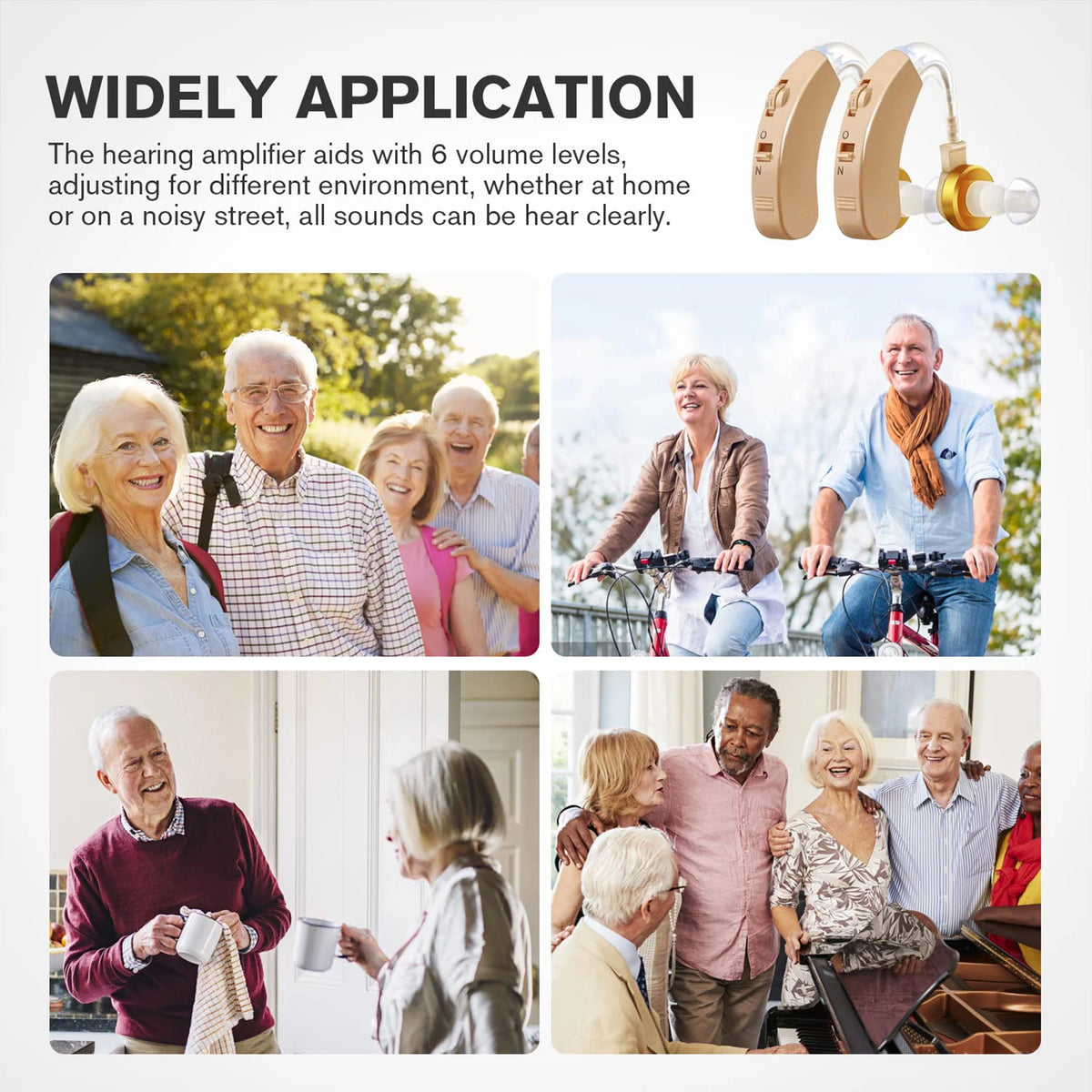 Personal Sound Amplifier Behind-the-Ear with Volume Control & Feedback Reduction for Adults & Seniors | Thomler