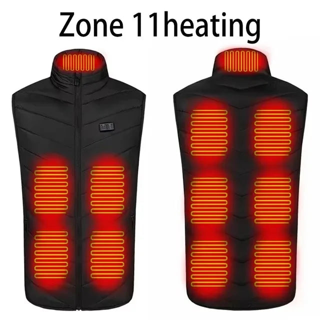 USB-Powered Infrared Body Warmer Gilet with Multiple Warmth Zones for Outdoor Activities & Winter Layering in Men's Sizes Up to 5XL | Thomler