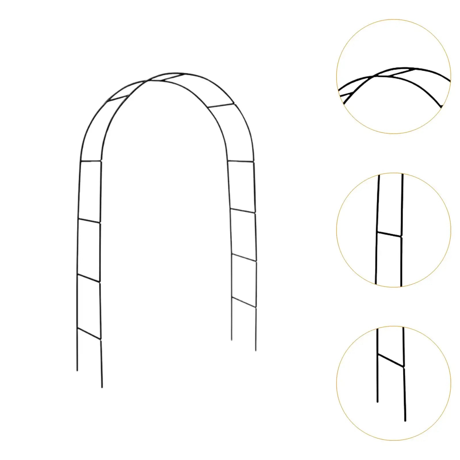 Garden Arch Iron 240.0 cm 94.5" Gothic Rose Climbing Plant Wedding Outdoor Patio Support Frame | Thomler