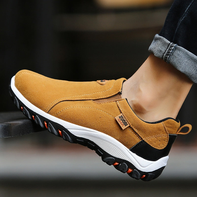 Men's Slip-On Hiking Shoes with High-Traction Sole - Rugged Outdoor Walking Sneakers for Trails & Travel | Thomler
