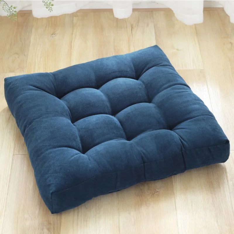 Tufted Square Meditation Cushion 17×17 or 21×21 in Thick Floor Seating Yoga Pillow for Living Room Game Nook Balcony Reading Corner | Thomler