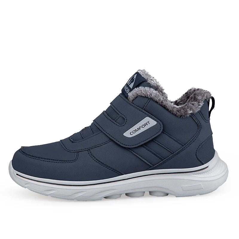 Adjustable Hook-and-Loop High-Top Sneakers for Swollen Feet – Fleece-Lined Orthopedic Walking Shoes for Edema & Bunions | Thomler