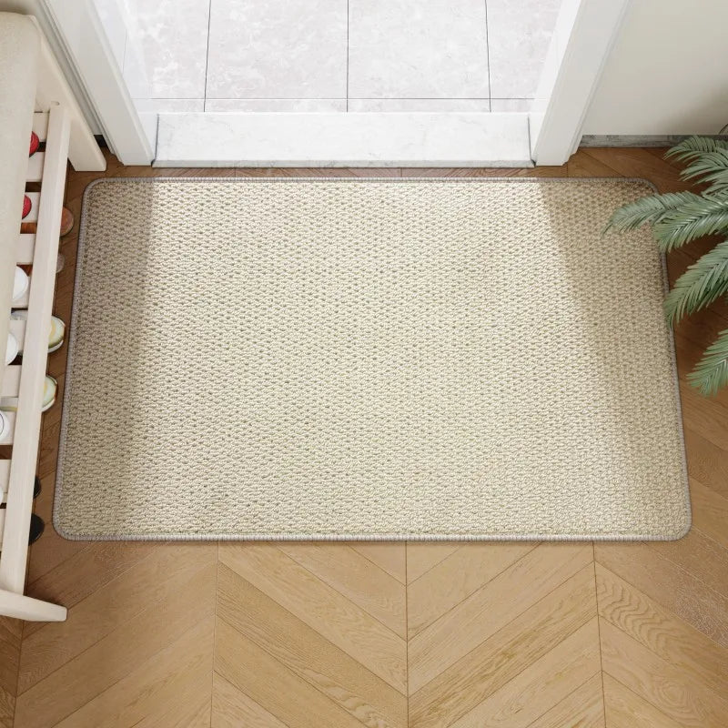 Woven-Look Outdoor Entrance Mat with Non-Slip Backing – Weather-Resistant Polypropylene Doorway Rug for Front Door, Patio & Hallway | Thomler