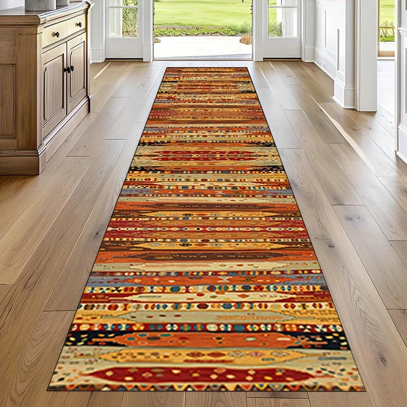 Decorative Floor Runner for Narrow Spaces – Bohemian Pattern Accent Mat for Entryways, Corridors & Kitchens | Thomler