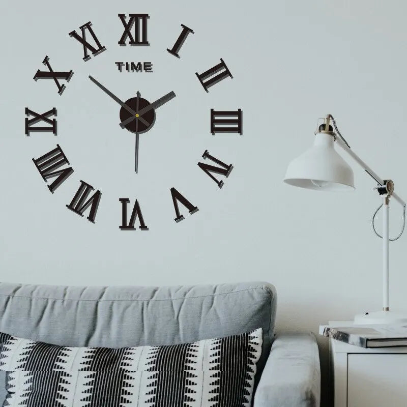Wall Clock Acrylic 40.0 cm Roman Numeral Living Room DIY Decorative Timepiece Modern Office Wall Décor | Thomler