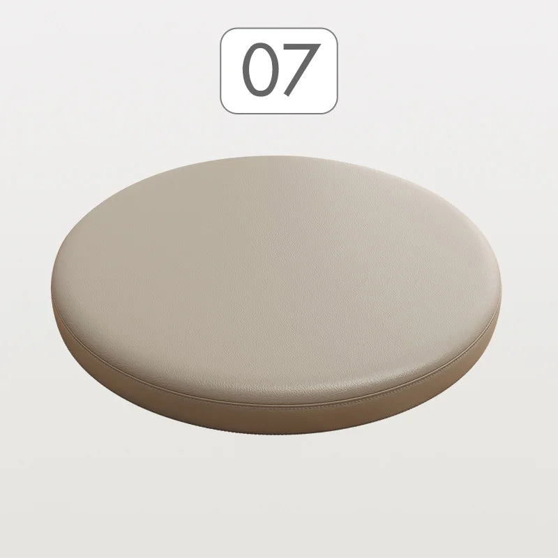 Faux Leather Round Seat Pad with Memory Foam Core for Kitchen Bar Stools, Dining Chairs & Window Benches – Slip-Resistant Washable Design | Thomler