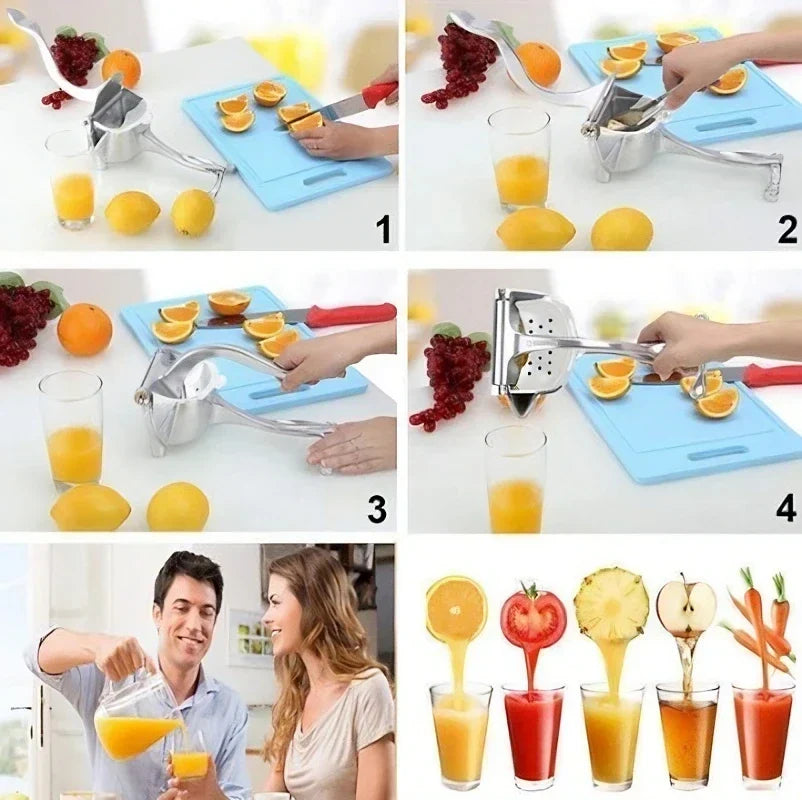 Manual Citrus Press – Portable Hand-Crank Juicer for Lemons, Limes, Oranges – Fresh Juice Extractor for Home, Travel & Outdoor Use | Thomler