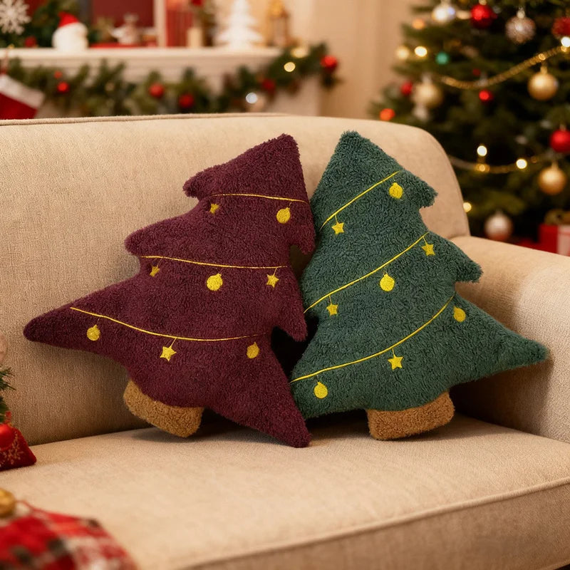 Holiday Evergreen Cushion Throw Pillow – Festive Plush Accent for Couch, Armchair & Lumbar Support | Thomler