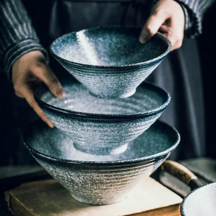 Ramen Bowl Ceramic 18.0 cm Japanese Style Soup Noodle Rice Serving Dish Minimalist Tableware | Thomler