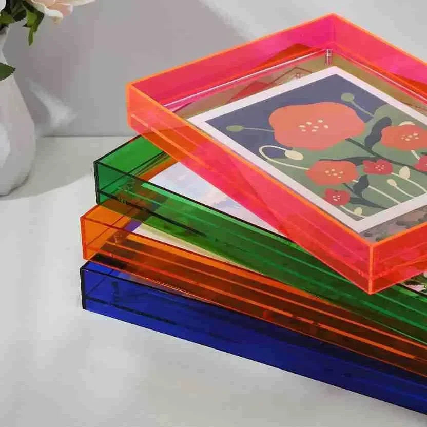 Clear Acrylic Photo Frame with Stand | Double-Sided Desktop Display for Pictures & Postcards | Freestanding Picture Holder | Thomler