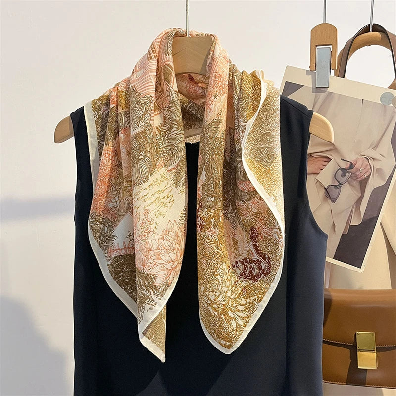 Lightweight Bandana Square Headscarf for Women – Versatile Neck & Hair Wrap in Printed Designs | Thomler