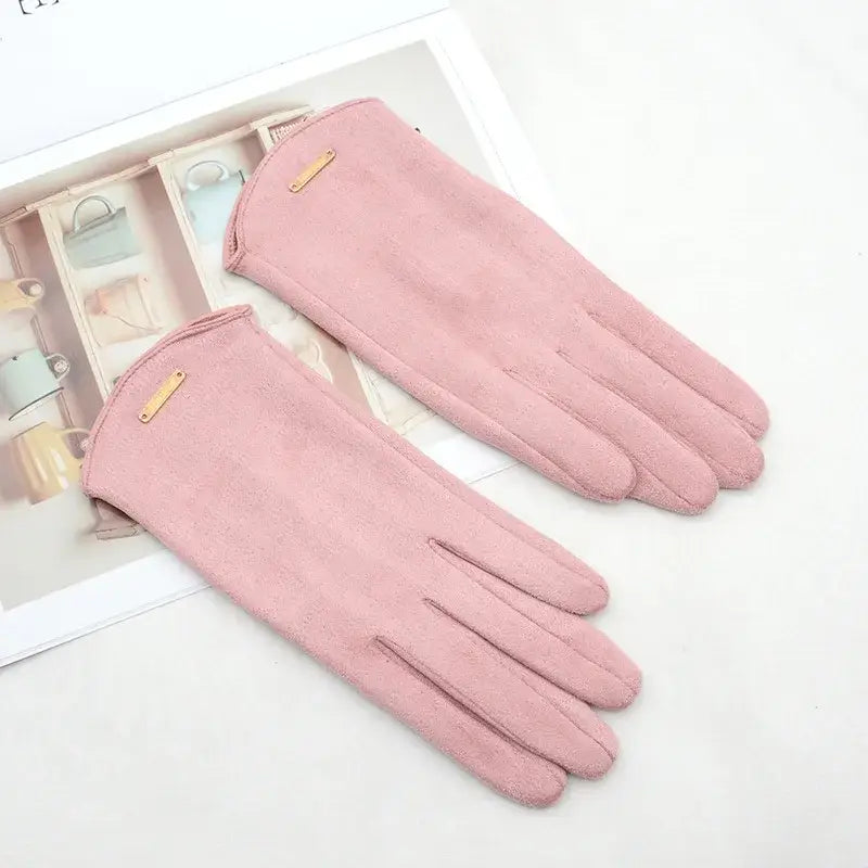Touchscreen Winter Gloves – Windproof Faux Suede with Full Finger Coverage for Cold Weather | Thomler