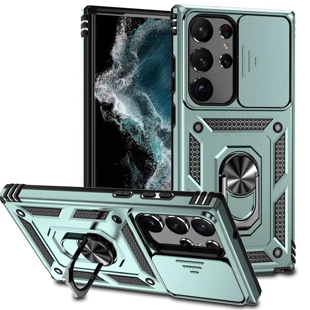 Protective Stand Case with Lens Guard for Samsung Galaxy S23 Series – Hands-Free Viewing & Drop Protection | Thomler