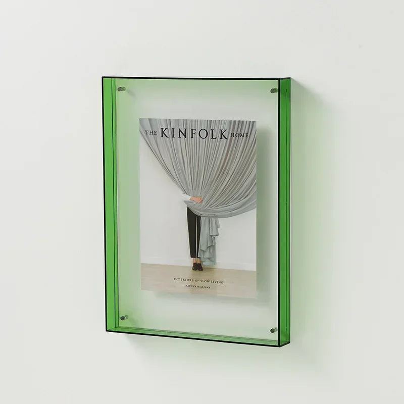 Clear Acrylic Photo Frame with Stand | Double-Sided Desktop Display for Pictures & Postcards | Freestanding Picture Holder | Thomler