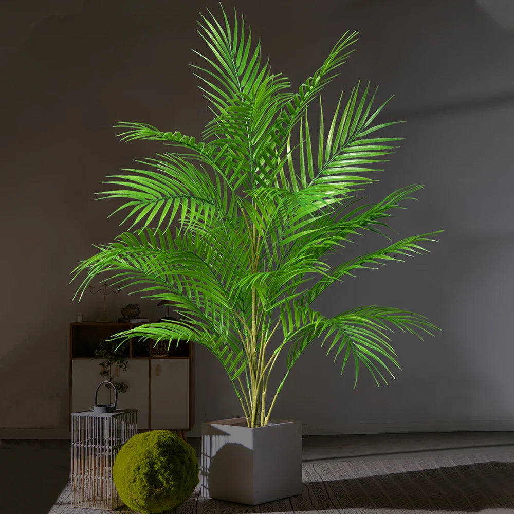 Artificial Palm Tree Plastic 88.0 cm Tropical Indoor Outdoor Decorative Floor Plant Patio Office Greenery | Thomler