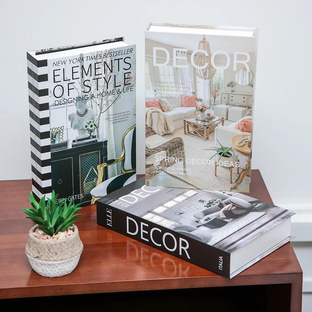 Decorative Faux Books Cardboard Foldable Set Of 3 Living Room Coffee Table Styling Bookshelf Display Interior Decor | Thomler