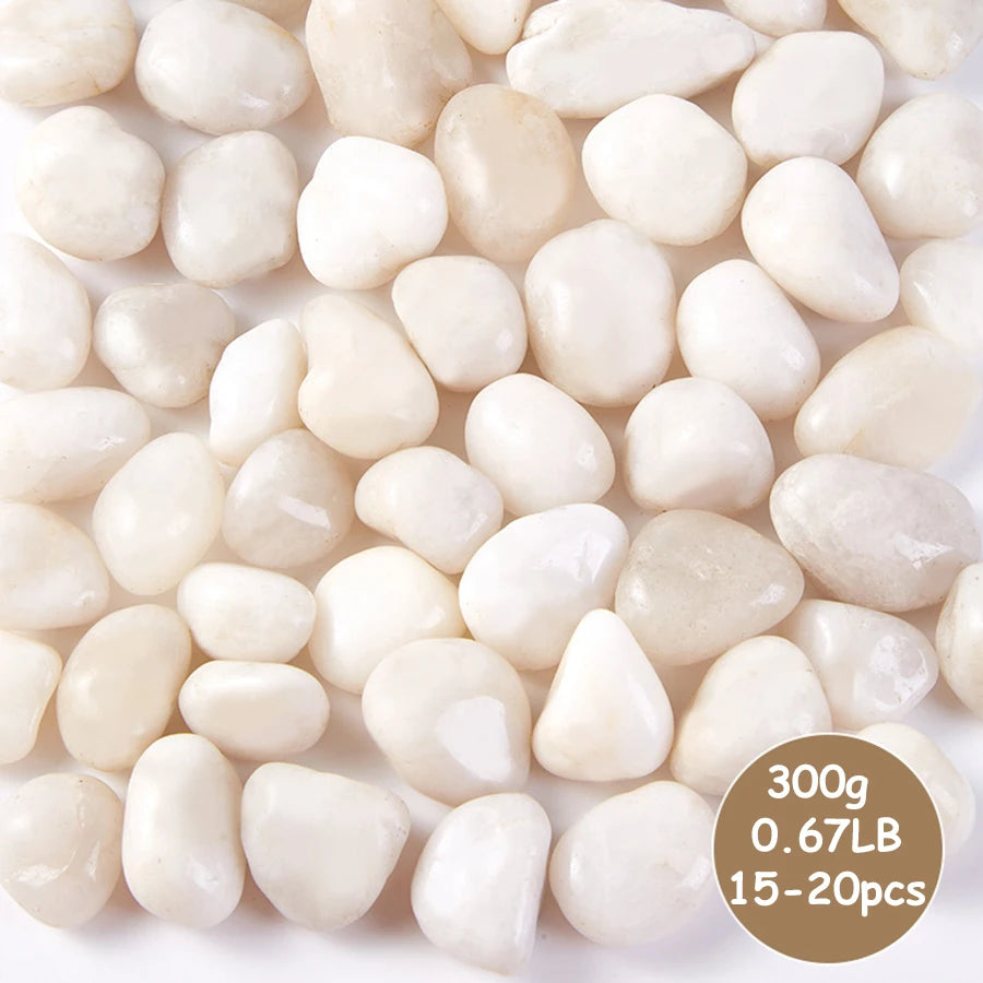 Polished White Pebbles for Garden & Landscaping – Natural River Rock Stones 0.75-1.2 in – Decorative Ground Cover for Yards, Pathways & | Thomler