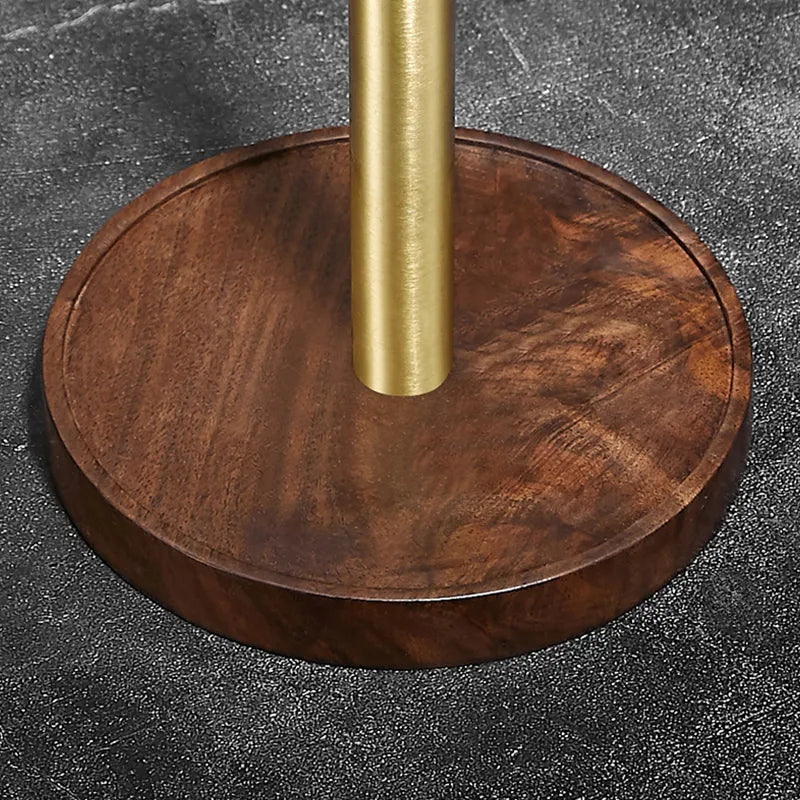 Natural Wood & Metal Kitchen Towel Stand – Countertop Organizer for Paper Rolls | Thomler