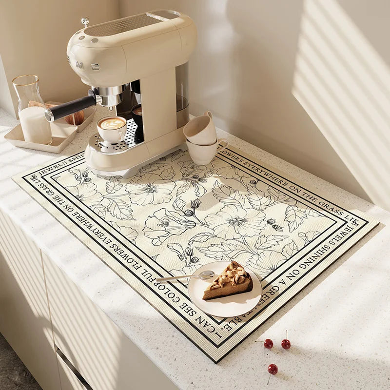 Microfiber Kitchen Mat Non-Slip Water Absorbent Runner for Sink Floor Stove Area Home 20x24 Inch Fast Dry Washable | Thomler