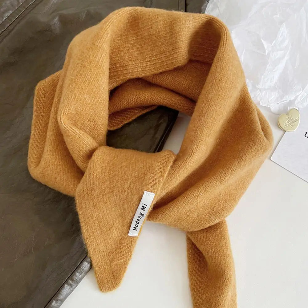 Cozy Wool-Blend Triangle Shawl Wrap for Women – Soft Knit Neck & Shoulder Warmer for Fall Winter | Thomler