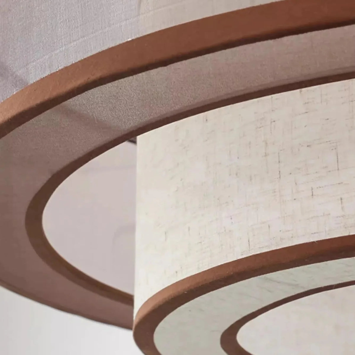 Layered Fabric Drum Pendant Light – Soft Glow Dining & Bedroom Ceiling Fixture in 20, 24 or 31 Inch | Thomler