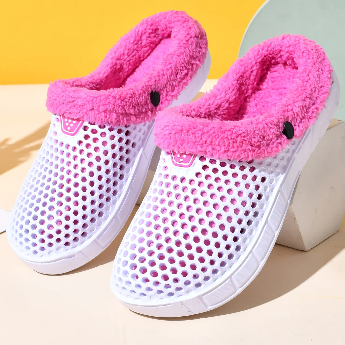 Plush Lined Slip-On House Slippers – Quilted EVA Foam Clogs for Men & Women – Indoor Outdoor Mules with Fleece Lining Winter | Thomler