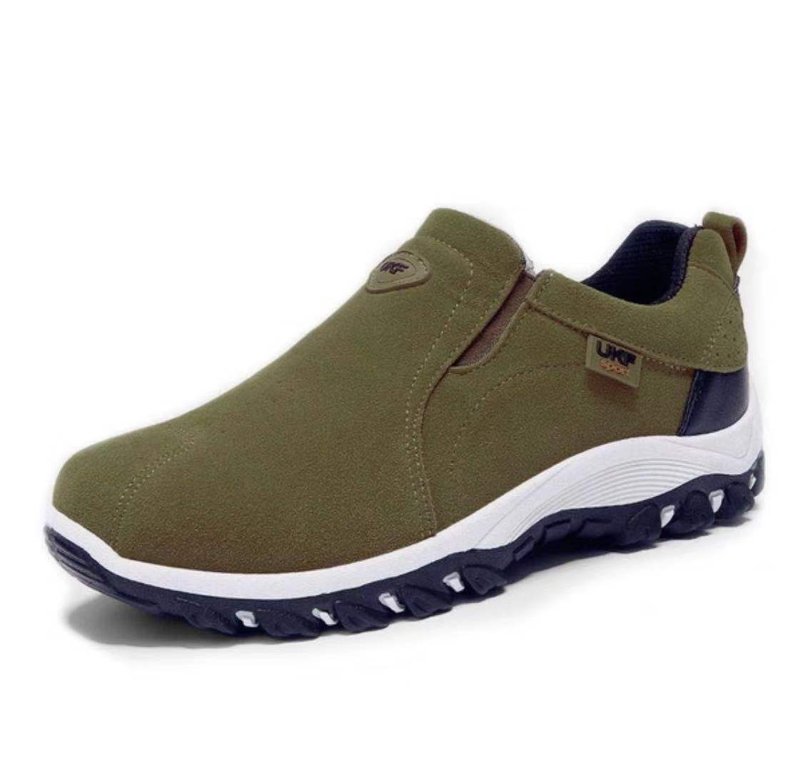 Men's Slip-On Hiking Shoes with High-Traction Sole - Rugged Outdoor Walking Sneakers for Trails & Travel | Thomler