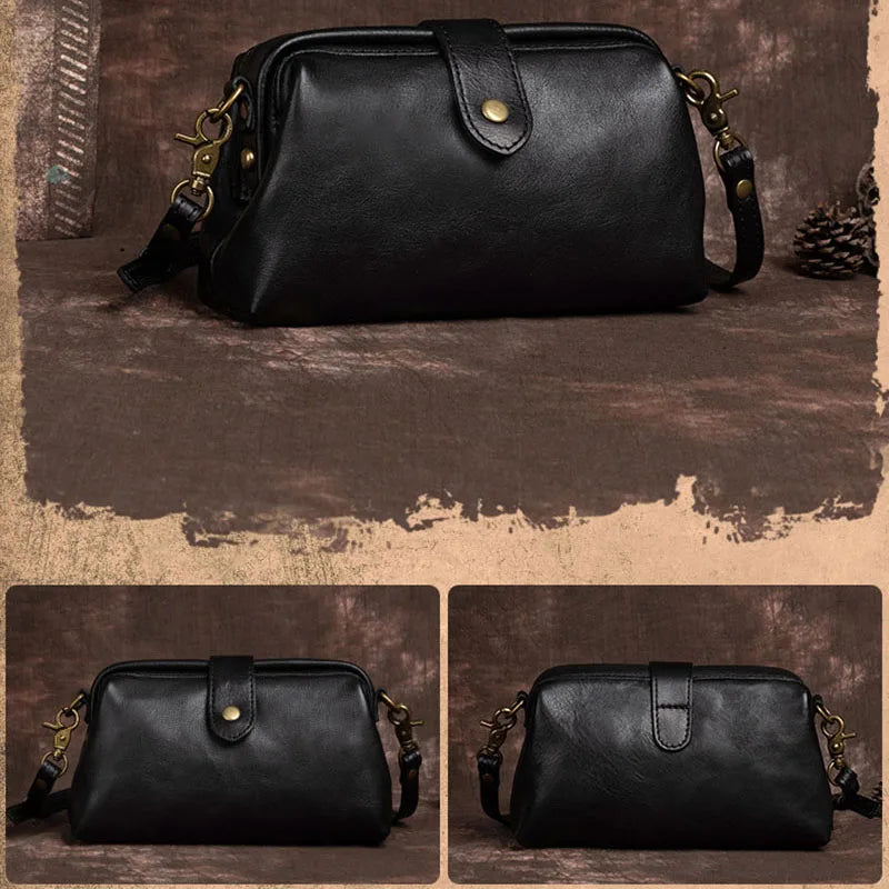 Vintage-Inspired Leather Crossbody Purse for Women – Classic Handbag with Adjustable Strap for Daily Use, Travel, Shopping & Casual Outfits | Thomler