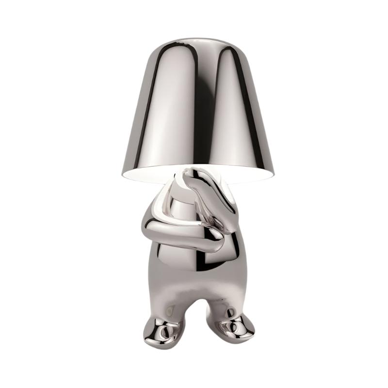 Table Lamp Aluminum LED 8.7 in Rechargeable Warm White Bedroom Nightstand Portable Touch Dimmable Lighting | Thomler