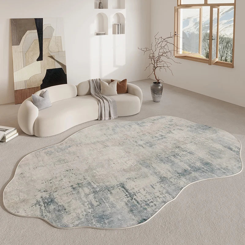 Polyester Floor Mat with Grip-Back for Entryway & Lounge – Wavy Border Design | Thomler