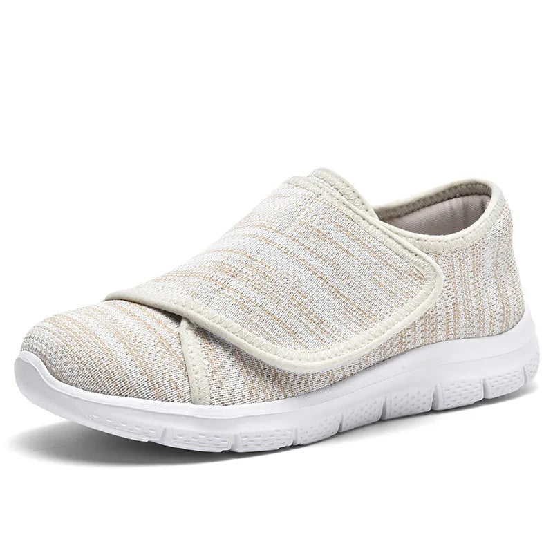 Orthopedic Walking Sneakers with Adjustable Hook-and-Loop Closure for Diabetic Foot Support, Cushioned EVA Insole, Microfiber Upper | Thomler
