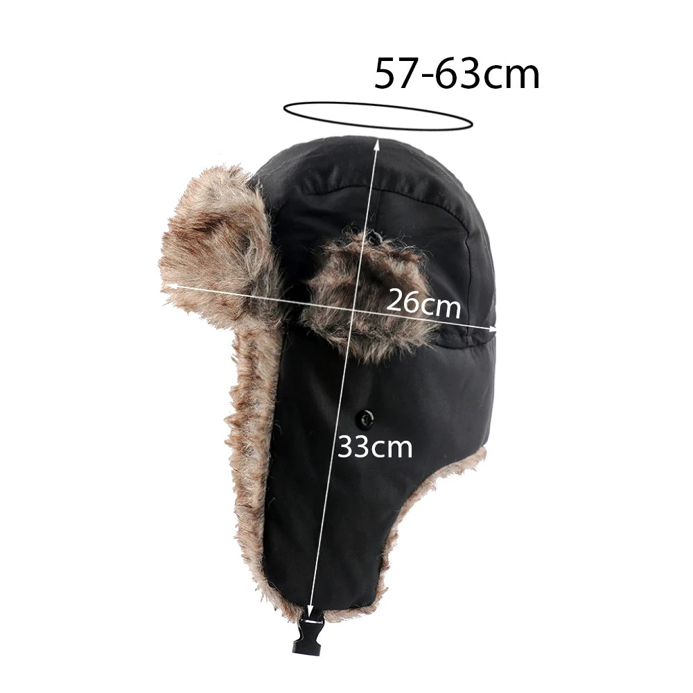 Insulated Trapper Hat with Ear Flaps & Faux Fur Lining – Windproof Winter Beanie for Men & Women | Thomler
