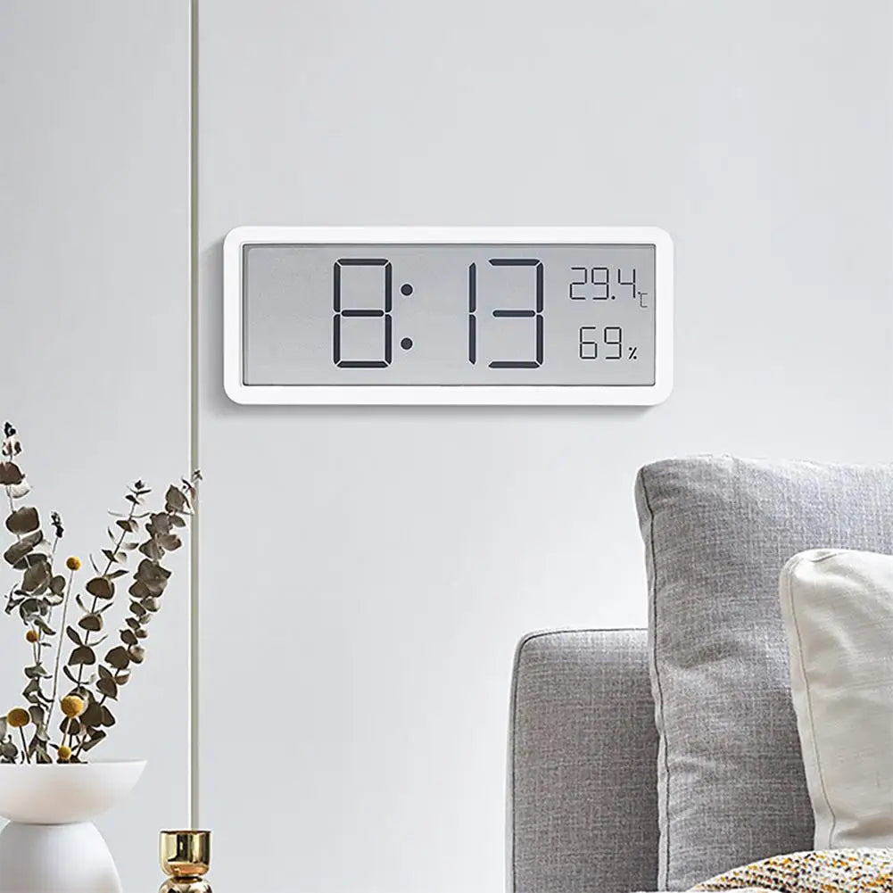 LED Digital Wall Clock with Temperature & Humidity Display – Modern Design for Home & Office | Thomler