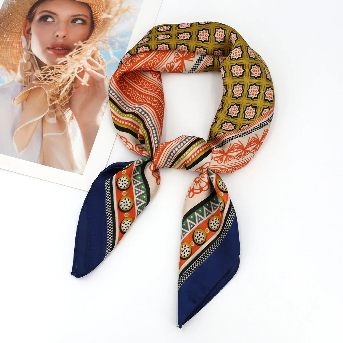 Satin Square Scarf for Women – Multi-Purpose Accessory for Hair, Neck, Bag & Headwrap | Thomler