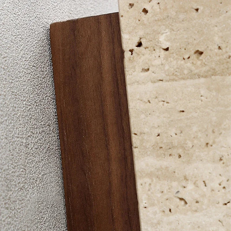 Natural Stone Sconce with Wooden Accent – Modern Wall Fixture for Bedrooms & Hallways | Thomler