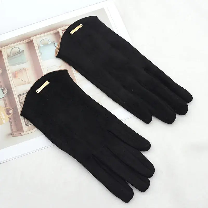 Touchscreen Winter Gloves – Windproof Faux Suede with Full Finger Coverage for Cold Weather | Thomler